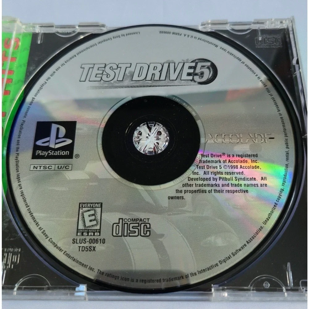Test Drive 5 Greatest Hits - Sony PlayStation 1 - Complete CIB W/ Manual Tested
